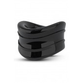 Черное эрекционное кольцо на мошонку Beef Ball Stretcher Snug - Blush Novelties - в Сочи купить с доставкой