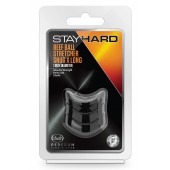 Черное эрекционное кольцо на мошонку Beef Ball Stretcher Snug X Long - Blush Novelties - в Сочи купить с доставкой