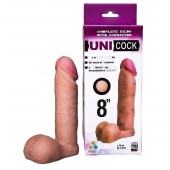 Фаллическая насадка для страпона UNICOCK 8  - 20 см. - LOVETOY (А-Полимер) - купить с доставкой в Сочи
