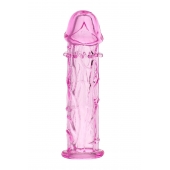 Розовая насадка фаллической формы - 12,5 см. - A-toys - в Сочи купить с доставкой