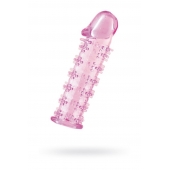 Розовая насадка на пенис с шипами - 12,5 см. - A-toys - в Сочи купить с доставкой