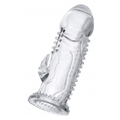 Прозрачная насадка на пенис с шипиками и коготком - 13,5 см. - A-toys - в Сочи купить с доставкой