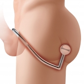 Кольцо на пенис с анальным стимулятором Stainless Steel Anal Hook   Cock Ring - BlueLine - в Сочи купить с доставкой