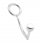Кольцо на пенис с анальным стимулятором Stainless Steel Anal Hook   Cock Ring - BlueLine - в Сочи купить с доставкой