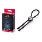 Тёмно-серое эрекционное кольцо с зажимом Again and Again Adjustable Cock Ring - Fifty Shades of Grey - в Сочи купить с доставкой
