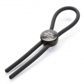 Тёмно-серое эрекционное кольцо с зажимом Again and Again Adjustable Cock Ring - Fifty Shades of Grey - в Сочи купить с доставкой