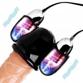 Черная стимулирующая насадка для головки полового члена Multi Speed Vibrating Penis Head Teaser - XR Brands - в Сочи купить с доставкой