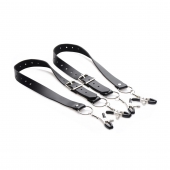 Ремни с зажимами для половых губ Spread Labia Spreader Straps with Clamps - XR Brands - купить с доставкой в Сочи