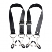 Ремни с зажимами для половых губ Spread Labia Spreader Straps with Clamps - XR Brands - купить с доставкой в Сочи