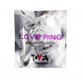 Прозрачное виброкольцо с двумя вибропульками - Toyfa Basic - в Сочи купить с доставкой