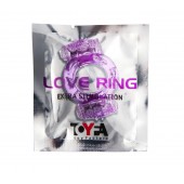 Фиолетовое виброкольцо с двумя вибропульками - Toyfa Basic - в Сочи купить с доставкой