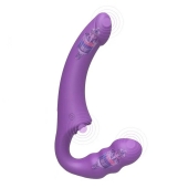Фиолетовый безремневой страпон Straples Strap-On Dildo - Erokay - купить с доставкой в Сочи
