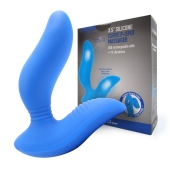 Синий вибромассажер простаты 3,5’’ Curve P-spot Massager - 12 см. - Erokay - в Сочи купить с доставкой