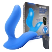 Синий вибромассажер простаты 3,5’’ Remote Control Curve P-spot Massager - 12 см. - Erokay - в Сочи купить с доставкой