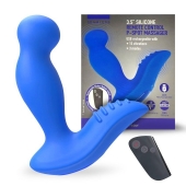 Синий вибромассажер простаты 3,5’’ Remote Control P-spot Massager - 12,5 см. - Erokay - в Сочи купить с доставкой