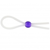 Прозрачное лассо с фиолетовой бусиной SILICONE COCK RING WITH BEAD LAVENDER - NMC - в Сочи купить с доставкой