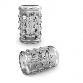Прозрачная насадка с капельками STAY HARD COCK SLEEVE 05 CLEAR - Blush Novelties - в Сочи купить с доставкой