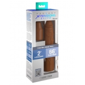 Коричневая насадка на член 2  Silicone X-tension - 20,3 см. - Pipedream - в Сочи купить с доставкой