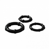 Набор из 3 черных эрекционных колец Babooom Ring Set - Adrien Lastic - в Сочи купить с доставкой
