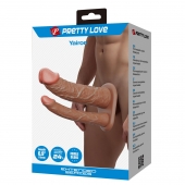 Реалистичная полая насадка на член для двойного проникновения Yairon - 17,5 см. - Baile - купить с доставкой в Сочи