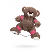 Бондажный набор: бурый мишка с розовыми оковами и наручниками - Pecado - купить с доставкой в Сочи