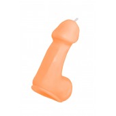 Оранжевая свеча в форме пениса - 47 гр. - Pecado - купить с доставкой в Сочи