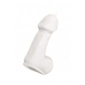 Белая свеча в форме пениса - 47 гр. - Pecado - купить с доставкой в Сочи