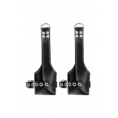 Черные подвесы с белой строчкой - Pecado - купить с доставкой в Сочи