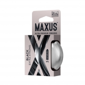 Черные утолщенные презервативы MAXUS Extra Strong с железным кейсом - 3 шт. - Maxus - купить с доставкой в Сочи