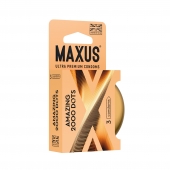 Точечные презервативы MAXUS 2000 Amazing Dots с железным кейсом - 3 шт. - Maxus - купить с доставкой в Сочи