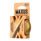 Точечные презервативы MAXUS 2000 Amazing Dots с железным кейсом - 3 шт. - Maxus - купить с доставкой в Сочи