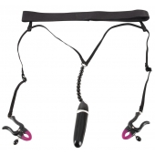 Женские вибростринги с зажимами для половых губ Spreader String with Vibrator - Orion - купить с доставкой в Сочи