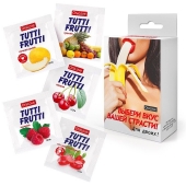 Набор из 5 саше съедобных смазок Tutti-Frutti - Биоритм - купить с доставкой в Сочи