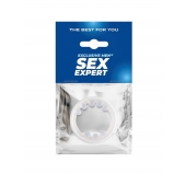 Эрекционное кольцо со стимулирующими шариками сверху и снизу - Sex Expert - в Сочи купить с доставкой