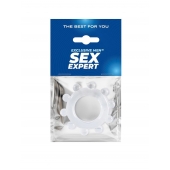 Прозрачное эрекционное кольцо со стимулирующими шариками - Sex Expert - в Сочи купить с доставкой