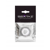 Эластичное эрекционное кольцо с длинными черными «ресничками» - Sextaz - в Сочи купить с доставкой