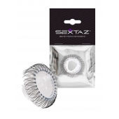 Эластичное эрекционное кольцо с длинными черными «ресничками» - Sextaz - в Сочи купить с доставкой