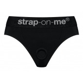 Черные трусики для насадок Heroine Lingerie Harness - size XL - Strap-on-me - купить с доставкой в Сочи