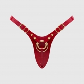 Красный пояс для фиксации насадок Strap-On-Me Leatherette Harness Fabulous - Strap-on-me - купить с доставкой в Сочи