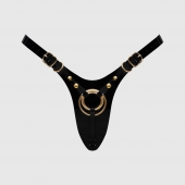 Черный пояс для фиксации насадок Strap-On-Me Leatherette Harness Fabulous - Strap-on-me - купить с доставкой в Сочи