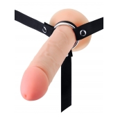 Мужской полый страпон на регулируемых ремешках - 22 см. - Sex Expert - купить с доставкой в Сочи