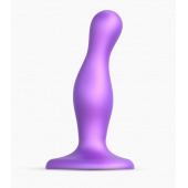 Фиолетовая насадка Strap-On-Me Dildo Plug Curvy size S - Strap-on-me - купить с доставкой в Сочи