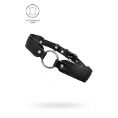 Черный кожаный чокер-ошейник со скруглёнными углами - Pecado - купить с доставкой в Сочи