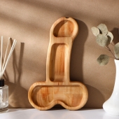 Деревянное блюдо для подачи в форме члена (25 х 16,5 х 1,7 см) - Сима-Ленд - купить с доставкой в Сочи