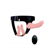 Женский страпон с 3 насадками и вибрацией - Erowoman-Eroman - купить с доставкой в Сочи