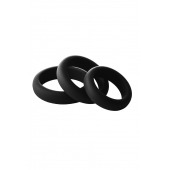 Набор из 3 черных эрекционных колец Smooth Silicone Cockring Pack - Dream Toys - в Сочи купить с доставкой