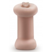 Телесный люминесцентный двусторонний мастурбатор Tasha - Blush Novelties - в Сочи купить с доставкой