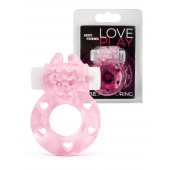 Розовое эрекционное виброкольцо в форме зайчика - 1137 - в Сочи купить с доставкой