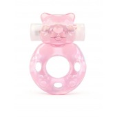 Розовое эрекционное виброкольцо в форме мишки - 1137 - в Сочи купить с доставкой