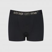 Черные трусики-боксеры для фиксации насадок Strap-on-me Harness Lingerie Allure - size XL - Strap-on-me - купить с доставкой в Сочи